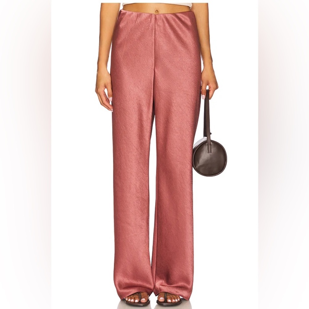 Vince | Fluid Bias Satin Pant in Rose Jam, XS